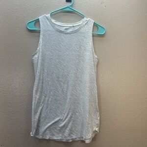 Tasc Performance Womens XS Tank Top Heather Blue Bamboo Organic Cotton Blend Gym